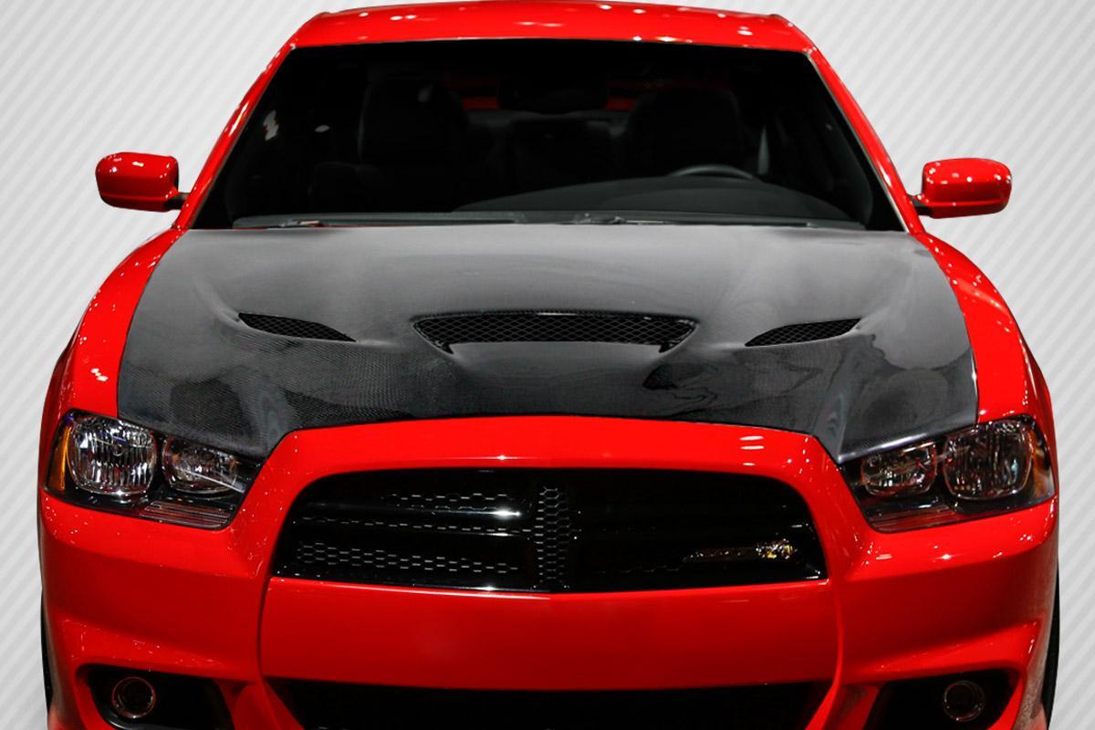 2011-2014 Dodge Charger Carbon Creations Hellcat Look Carbon Fiber Hood