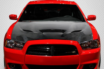 2011-2014 Dodge Charger Carbon Creations Hellcat Look Carbon Fiber Hood
