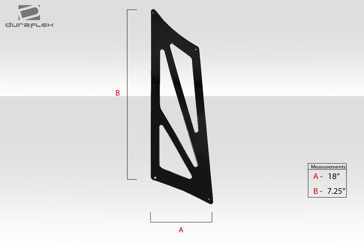 Universal 62" Duraflex VRX V2 Short Wing Complete Kit - 9 Piece