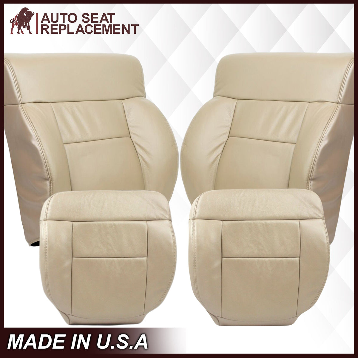 2005-2008 Ford F-150 Seat Cover in Tan: Choose Leather or Vinyl