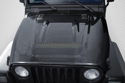 1997-2006 Jeep Wrangler Carbon Creations Heat Reduction Carbon Fiber Hood