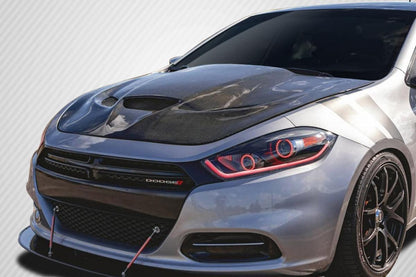 2013-2016 Dodge Dart Carbon Creations Hellcat Look Carbon Fiber Hood