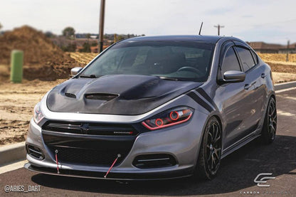 2013-2016 Dodge Dart Carbon Creations Hellcat Look Carbon Fiber Hood