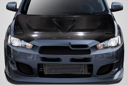 2008-2017 Mitsubishi Lancer Carbon Creations Race Carbon Fiber Hood
