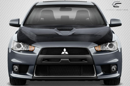 2008-2017 Mitsubishi Lancer Carbon Creations Race Carbon Fiber Hood