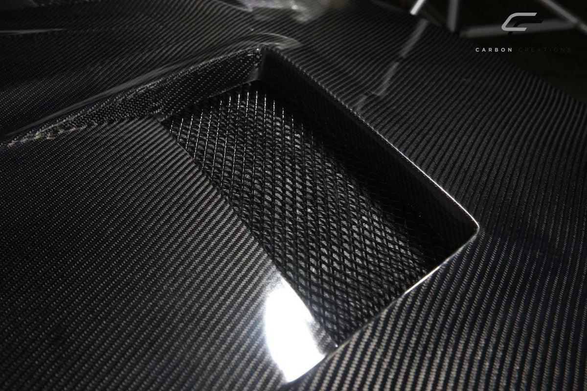 2008-2017 Mitsubishi Lancer Carbon Creations Race Carbon Fiber Hood