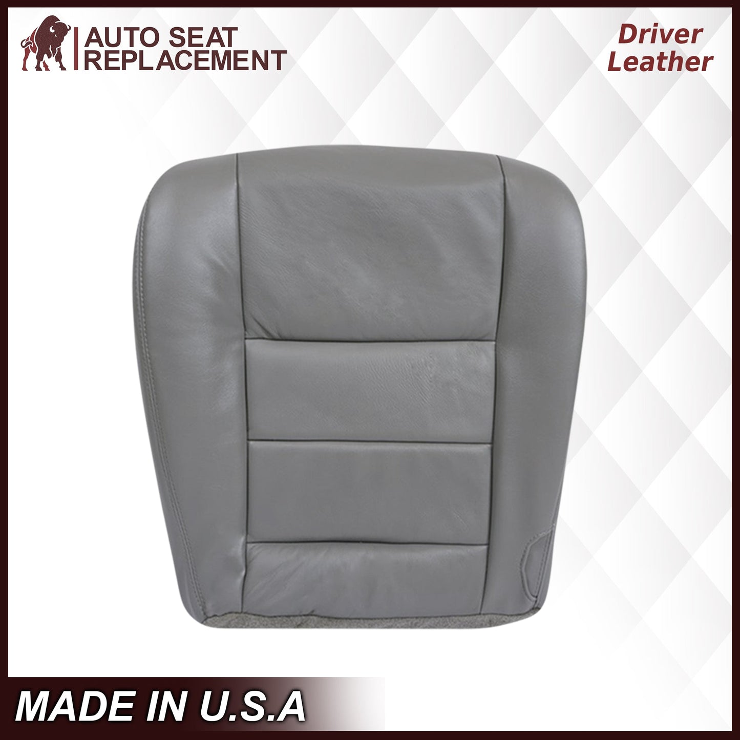 2003-2007 Ford F250/F350/F450/F550 Lariat Seat Cover in Flint Gray: Choose Leather or Vinyl