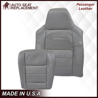 2003-2007 Ford F250/F350/F450/F550 Lariat Seat Cover in Flint Gray: Choose Leather or Vinyl