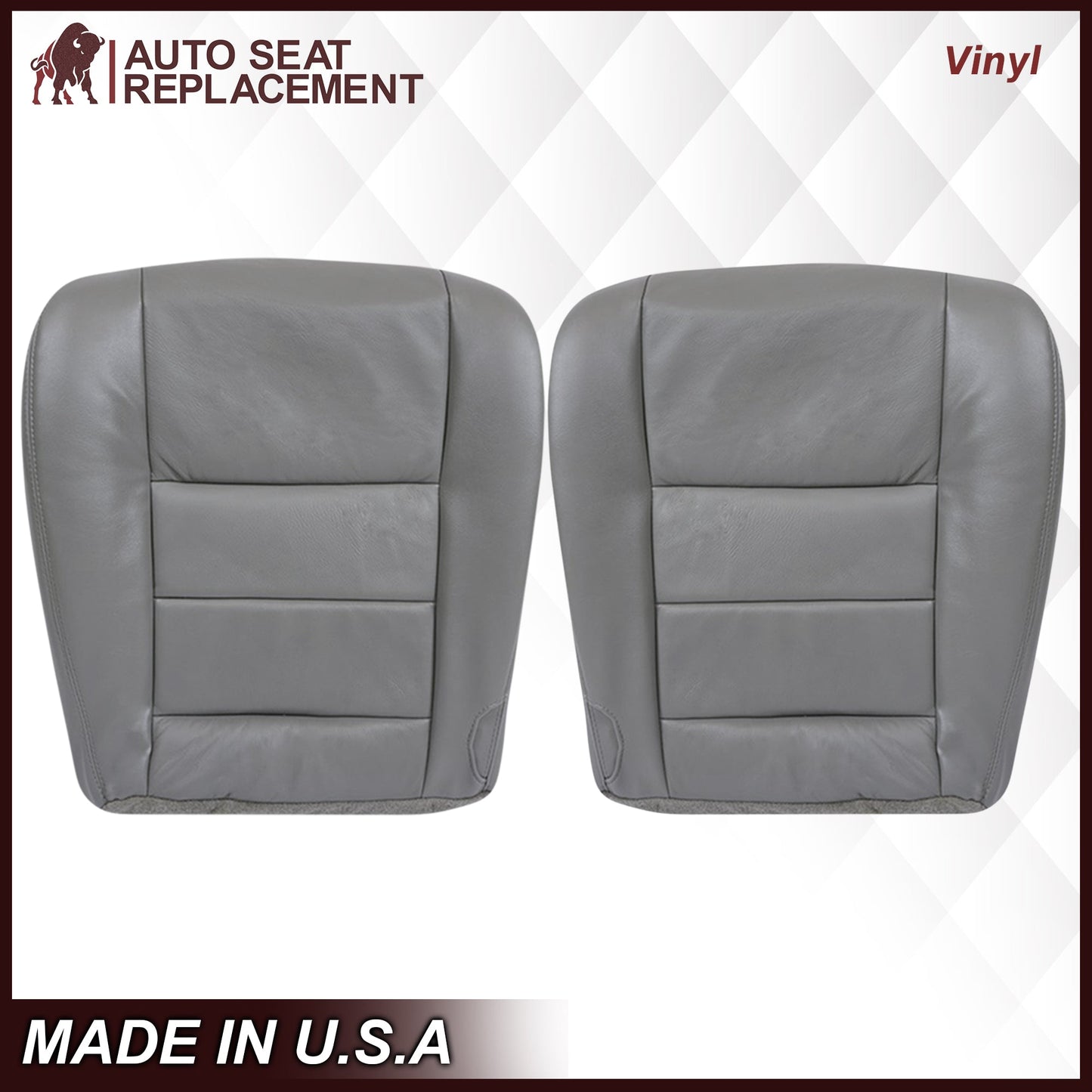 2003-2007 Ford F250/F350/F450/F550 Lariat Seat Cover in Flint Gray: Choose Leather or Vinyl