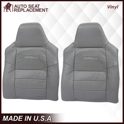 2003-2007 Ford F250/F350/F450/F550 Lariat Seat Cover in Flint Gray: Choose Leather or Vinyl