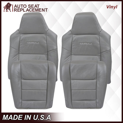 2003-2007 Ford F250/F350/F450/F550 Lariat Seat Cover in Flint Gray: Choose Leather or Vinyl