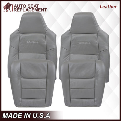 2003-2007 Ford F250/F350/F450/F550 Lariat Seat Cover in Flint Gray: Choose Leather or Vinyl