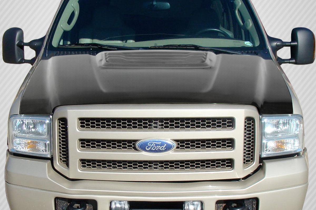 1999-2007 Ford Super Duty Carbon Creations Raptor Look Carbon Fiber Hood