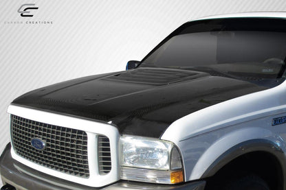 1999-2007 Ford Super Duty Carbon Creations Raptor Look Carbon Fiber Hood