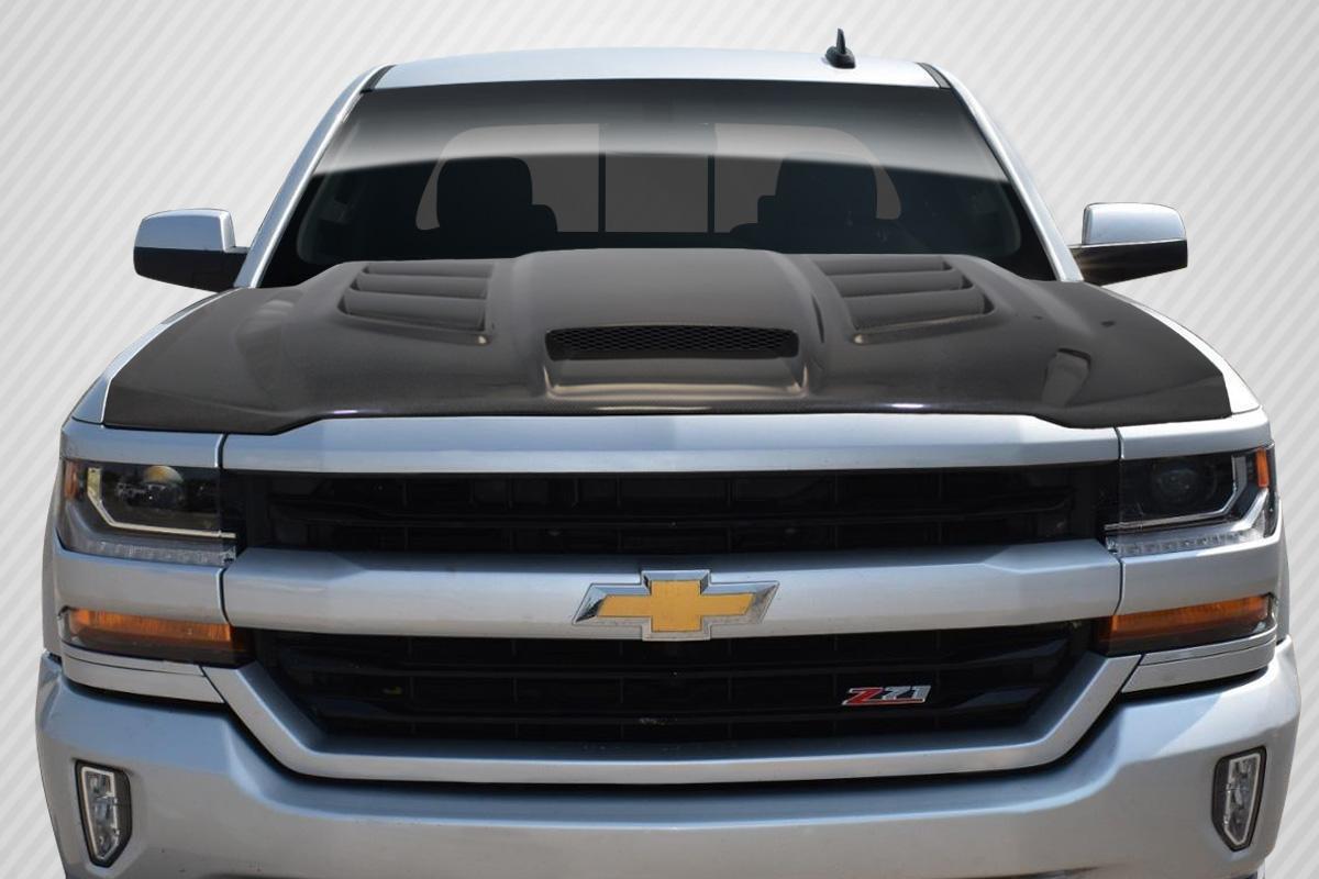 2016-2018 Chevrolet Silverado Carbon Creations Viper Carbon Fiber Hood