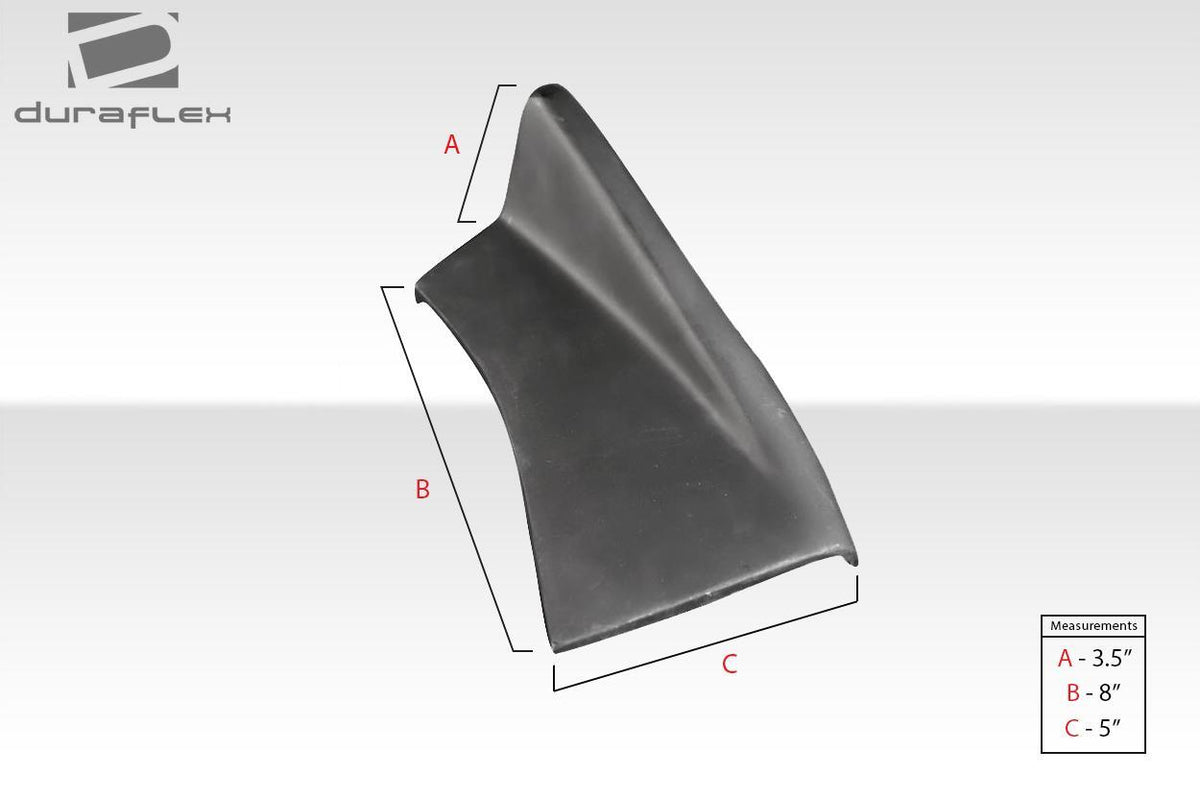 Universal Duraflex Adjustable Front Splitter - 3 Piece