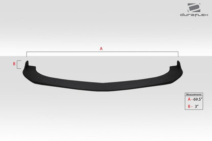 Universal Duraflex Type 4 Front Lip Splitter - 1 Piece