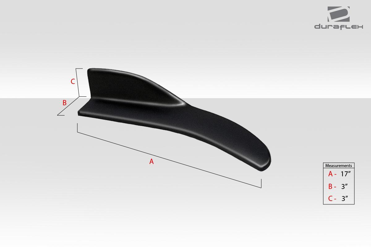 Universal Duraflex Front / Rear Type 2 Winglet Splitters - 2 Piece (S)