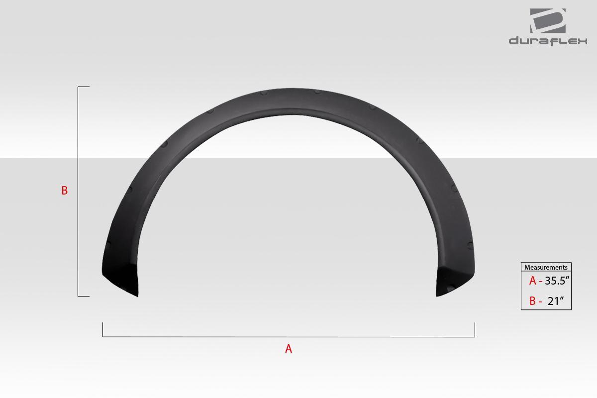 Universal Duraflex Glider V1 2.7" Fender Flares - 2 Piece