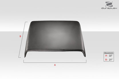 Universal Duraflex Ram Air Type 8 Hood Scoop - 1 Piece