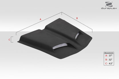 Universal Duraflex Feed Dual Ram Air Hood Scoop - 1 Piece