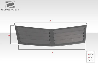 Universal Duraflex Trackstar 1 Hood Vents - 3 Piece