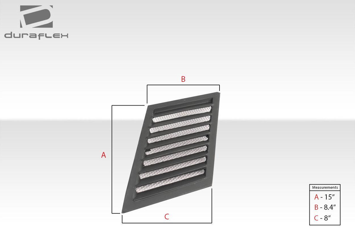 Universal Duraflex Trackstar 1 Hood Vents - 3 Piece