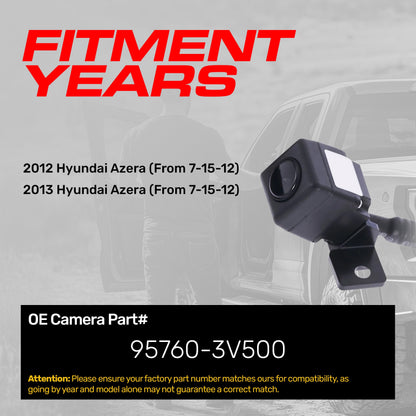 Hyundai Azera (2012-2013) OEM Replacement Backup Camera OE Part # 95760-3V500