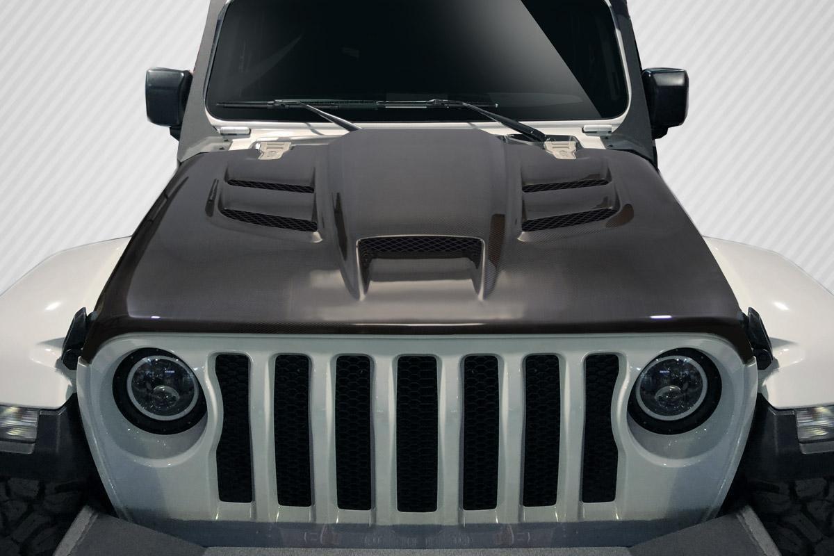 2018-2025 Jeep Wrangler Carbon Creations Viper Carbon Fiber Hood