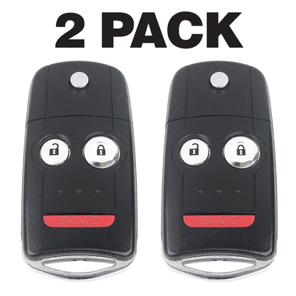 Acura MDX RDX 3 Button Flip Key Remote 2007-2013 For N5F0602A1A | Aftermarket (2 Pack)