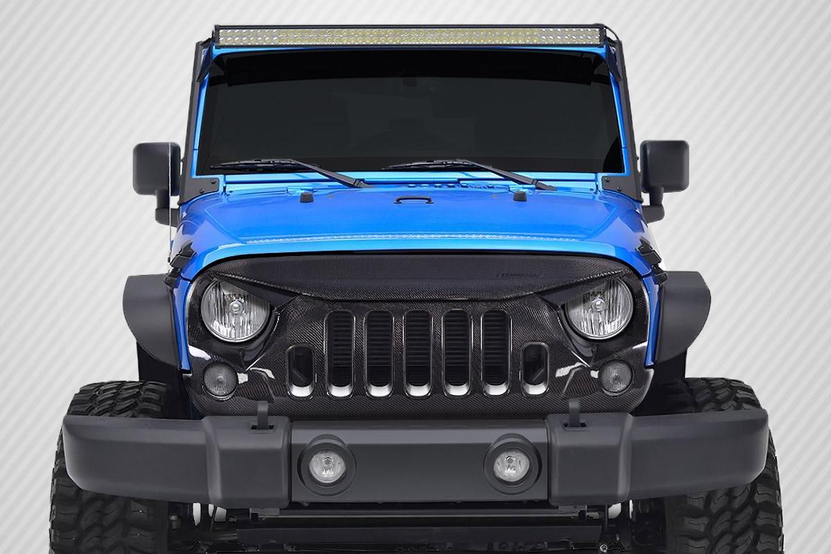 2007-2018 Jeep Wrangler Carbon Creations Predator Carbon Fiber Grille
