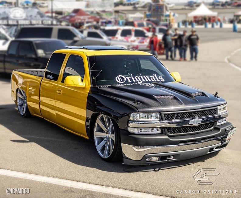 1999-2002 Chevrolet Silverado Carbon Creations Dual Ram Air Carbon Fiber Hood