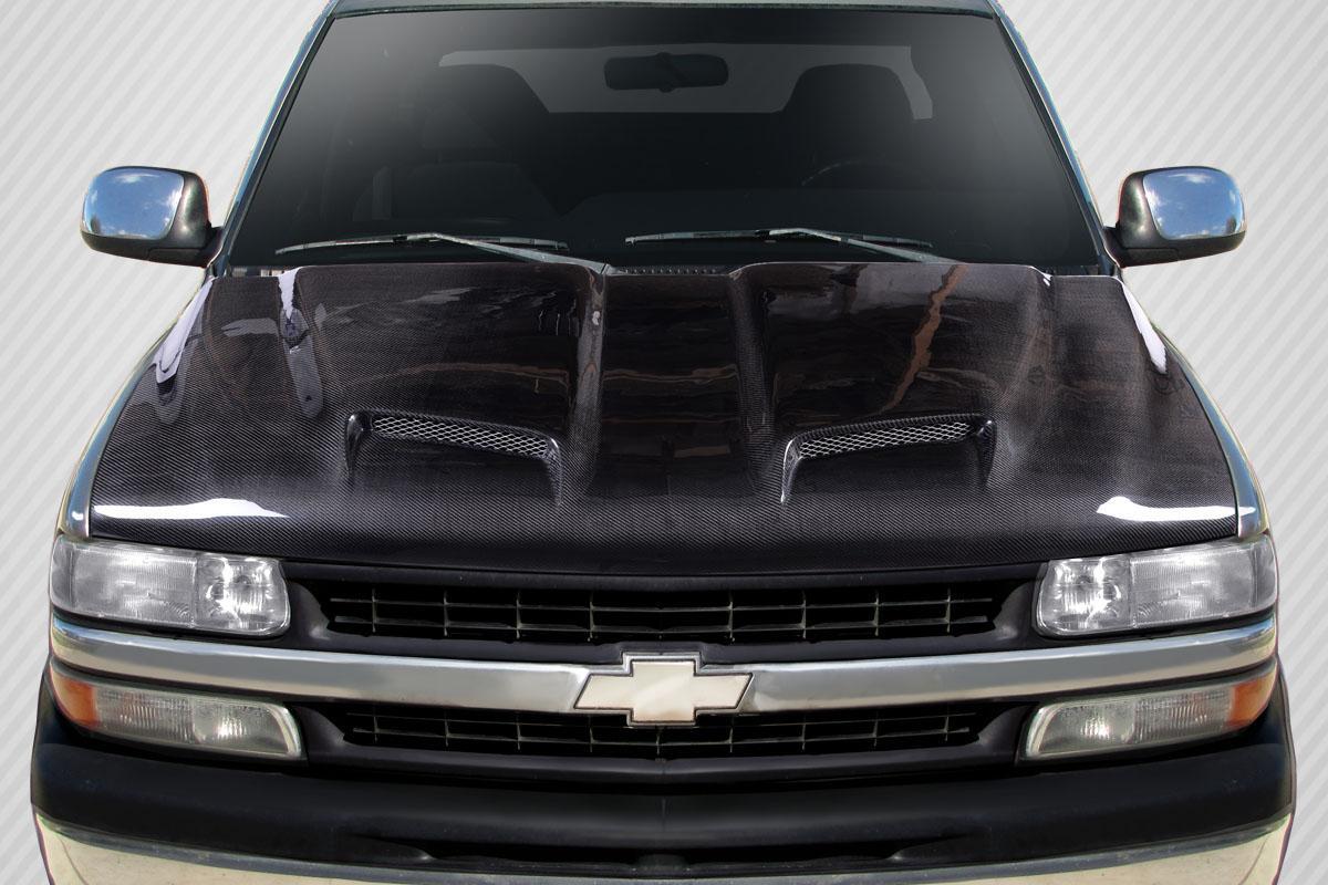 1999-2002 Chevrolet Silverado Carbon Creations Dual Ram Air Carbon Fiber Hood