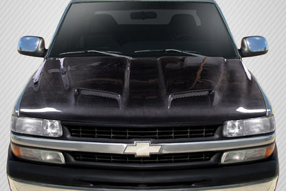 1999-2002 Chevrolet Silverado Carbon Creations Dual Ram Air Carbon Fiber Hood