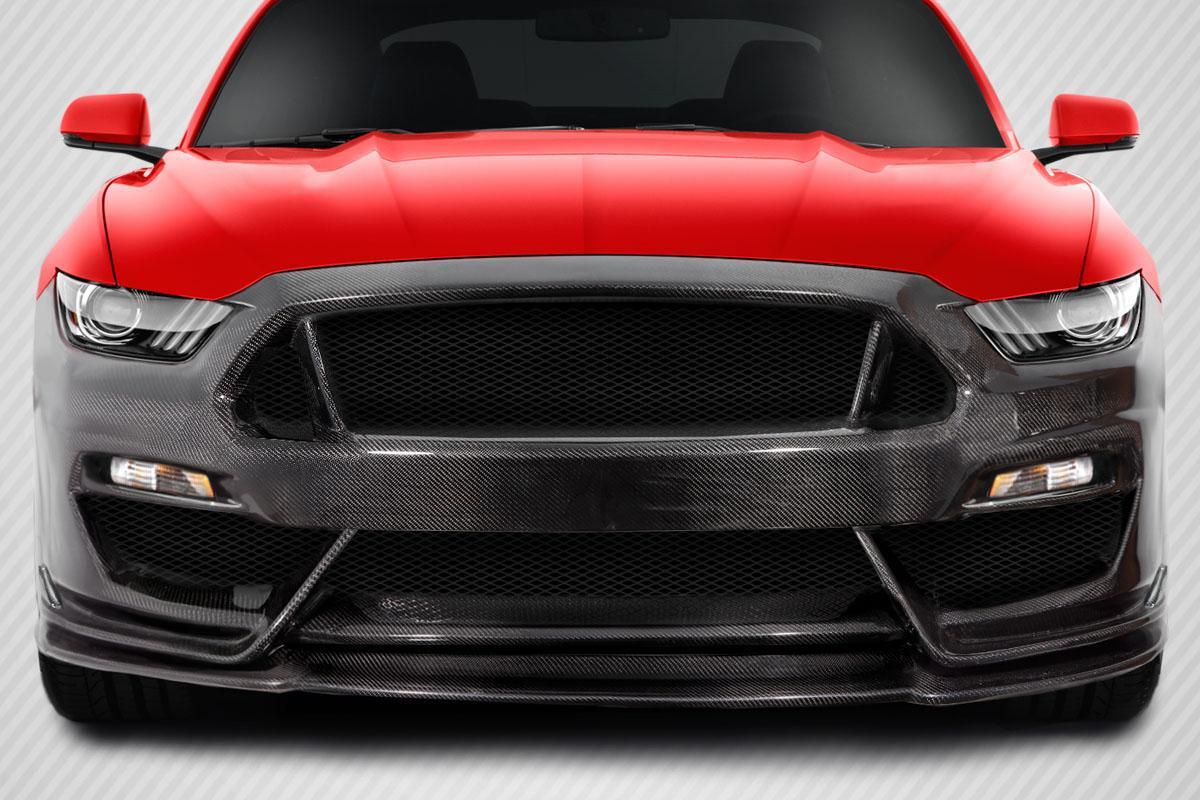 2015-2017 Ford Mustang Carbon Creations GT350 Look Carbon Fiber Front Bumper