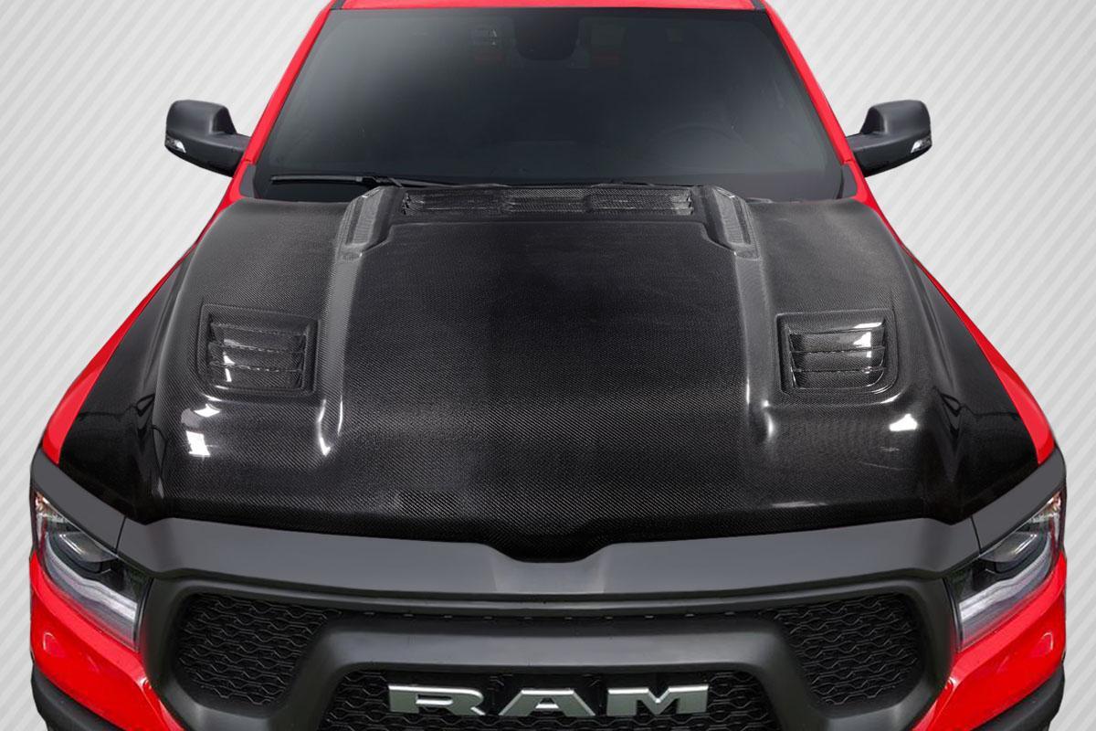 2019-2025 Dodge Ram Carbon Creations Rebel Look Carbon Fiber Hood
