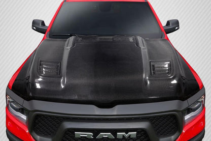 2019-2025 Dodge Ram Carbon Creations Rebel Look Carbon Fiber Hood