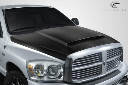 2002-2008 Dodge Ram Carbon Creations Demon Look Carbon Fiber Hood
