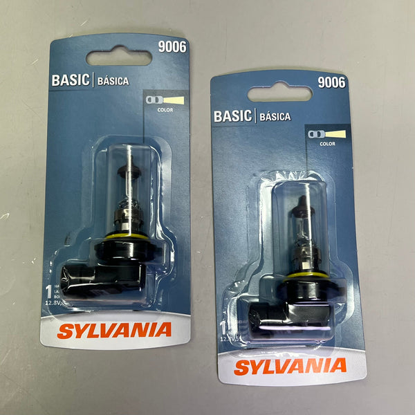 SYLVANIA (2 PACK) Basic Halogen Headlight Bulb OE Quality 12.8V 9006.BP