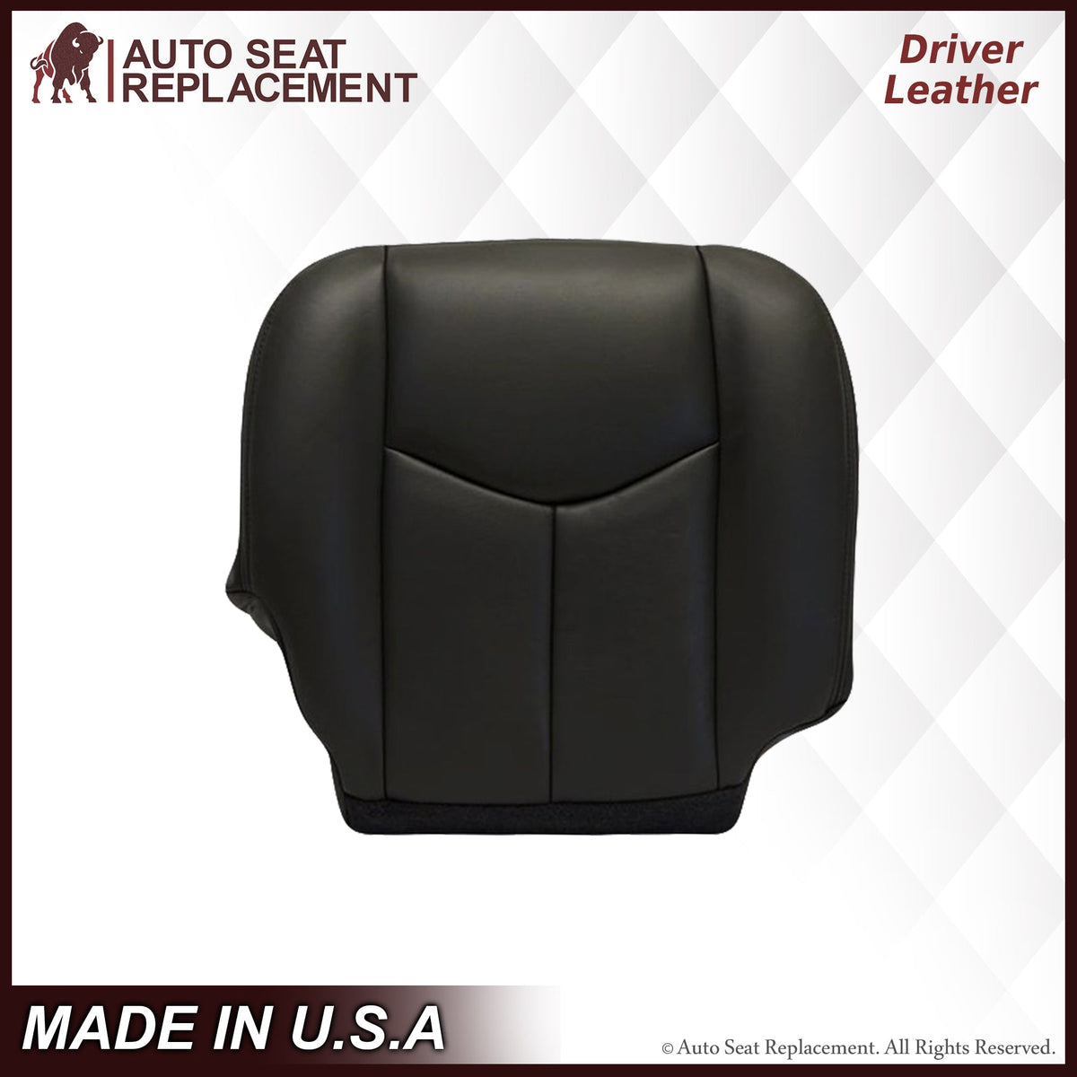 2003-2007 GMC Sierra Seat Cover in Dark Gray: Choose Leather or Vinyl
