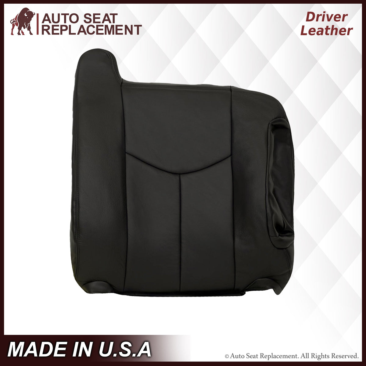 2003-2007 GMC Sierra Seat Cover in Dark Gray: Choose Leather or Vinyl