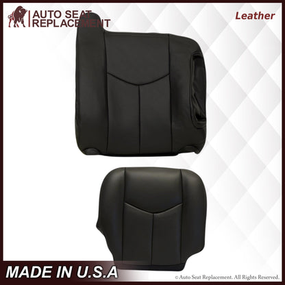 2003-2007 GMC Sierra Seat Cover in Dark Gray: Choose Leather or Vinyl