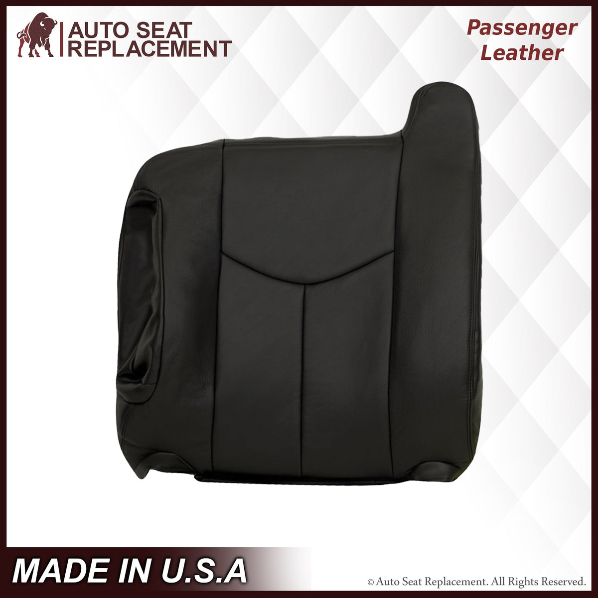 2003-2007 GMC Sierra Seat Cover in Dark Gray: Choose Leather or Vinyl