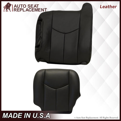2003-2007 GMC Sierra Seat Cover in Dark Gray: Choose Leather or Vinyl