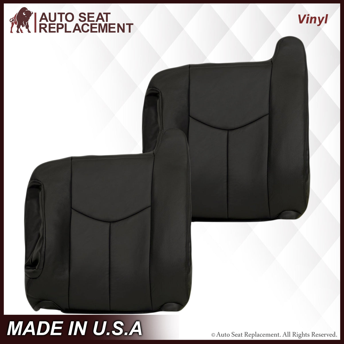 2003-2007 GMC Sierra Seat Cover in Dark Gray: Choose Leather or Vinyl