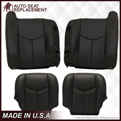 2003-2007 GMC Sierra Seat Cover in Dark Gray: Choose Leather or Vinyl
