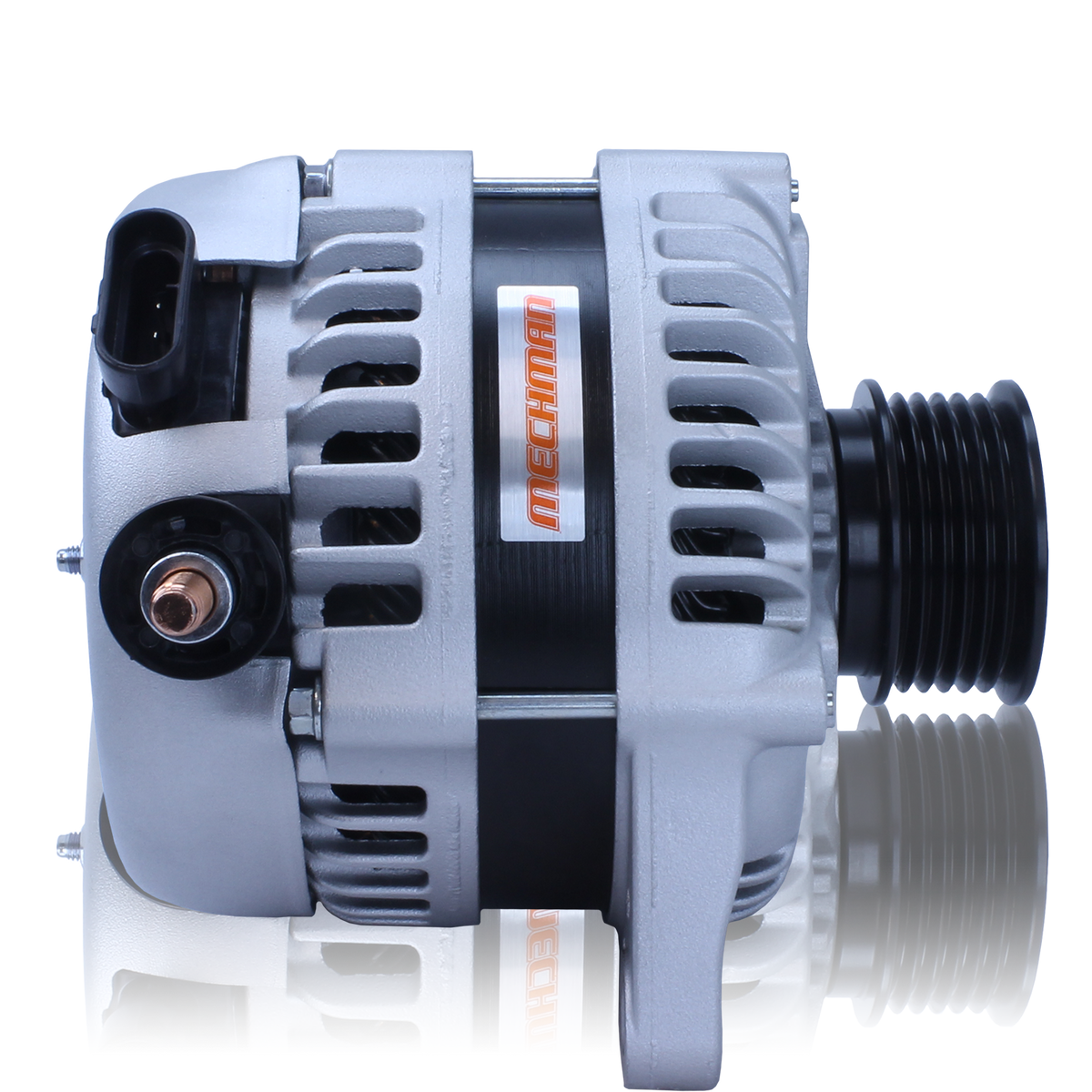Mechman 240 Amp High Output Racing Alternator Ford 5.0L Coyote Engine Swap - 1 Wire Turn On