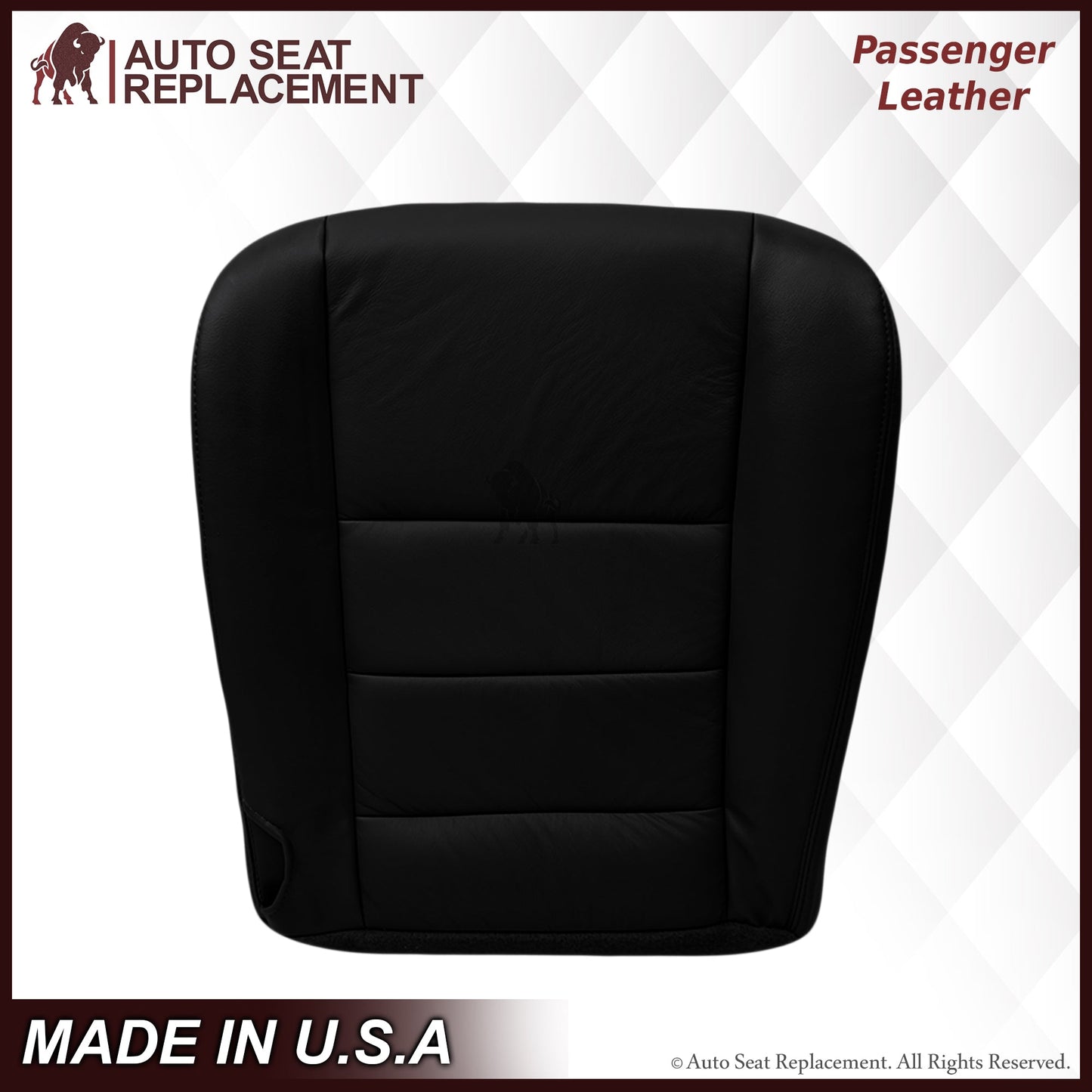 2003-2007 Ford F250/F350/F450/F550 Lariat Seat Cover in Black: Choose Leather or Vinyl
