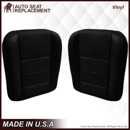 2003-2007 Ford F250/F350/F450/F550 Lariat Seat Cover in Black: Choose Leather or Vinyl