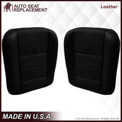 2003-2007 Ford F250/F350/F450/F550 Lariat Seat Cover in Black: Choose Leather or Vinyl
